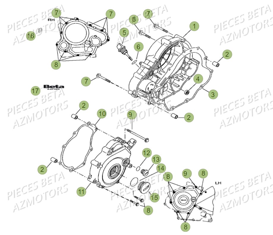Carter D Embrayage BETA Pièces BETA RR Motard 125 LC - 2018