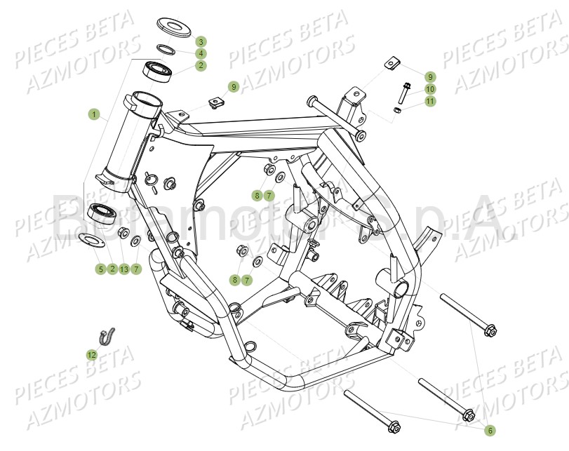 Chassis BETA Pièces BETA RR Motard 125 LC - 2018