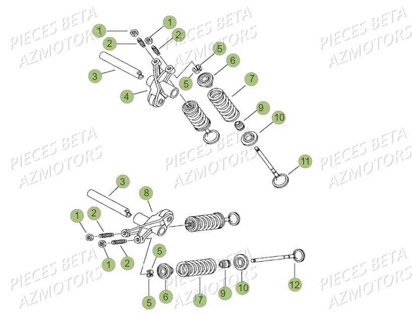 Culbuteurs Soupapes BETA Pièces BETA RR Motard 125 LC - 2018