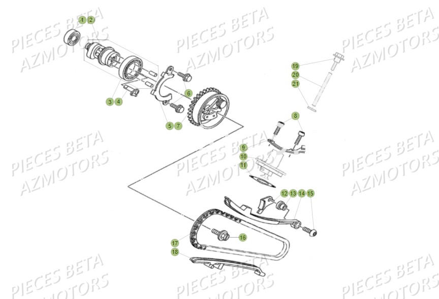 Distribution BETA Pièces BETA RR Motard 125 LC - 2018
