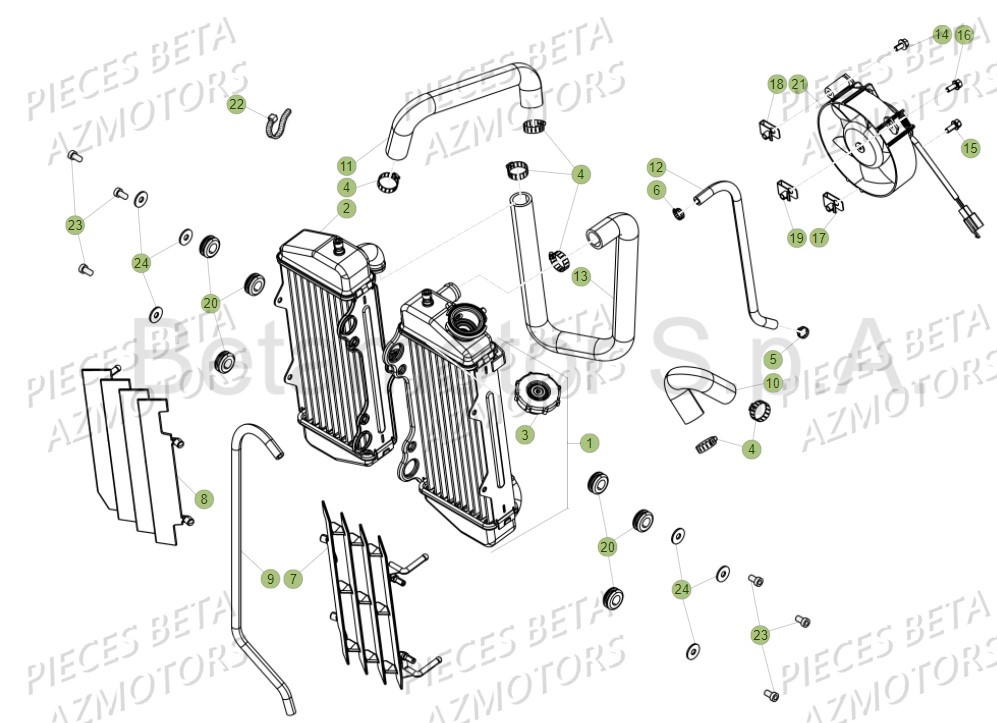 RADIATEUR pour MOTARD 125 LC MY18