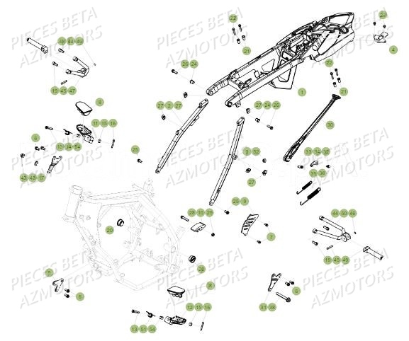 Accessoires Du Chassis BETA Pièces BETA RR Motard 125 LC - 2019