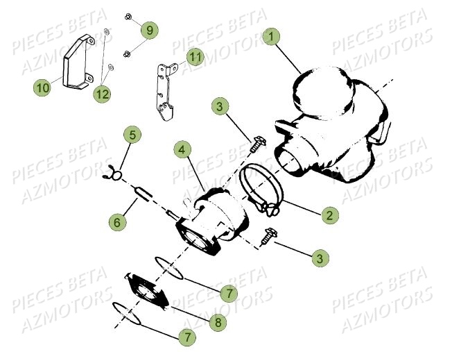 Carburateur BETA Pièces BETA RR Motard 125 LC - 2019