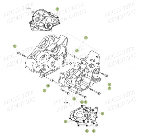 Carter BETA Pièces BETA RR Motard 125 LC - 2019