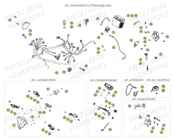 Equipement Electrique BETA Pièces BETA RR Motard 125 LC - 2019