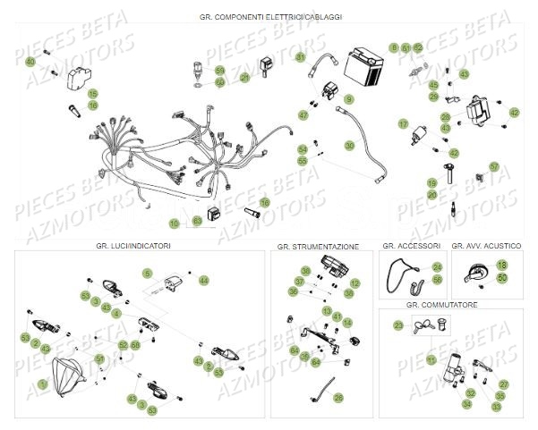 EQUIPEMENT_ELECTRIQUE BETA Pièces BETA RR Motard 125 LC - 2019
 
