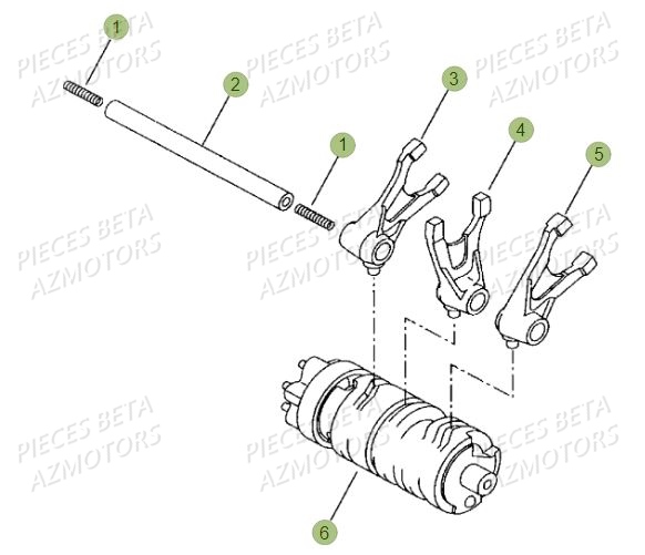 Fourchette De Selection BETA Pièces BETA RR Motard 125 LC - 2019