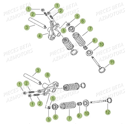 Soupapes BETA Pièces BETA RR Motard 125 LC - 2019
