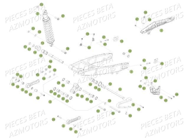 Suspension Arriere BETA Pièces BETA RR Motard 125 LC - 2019