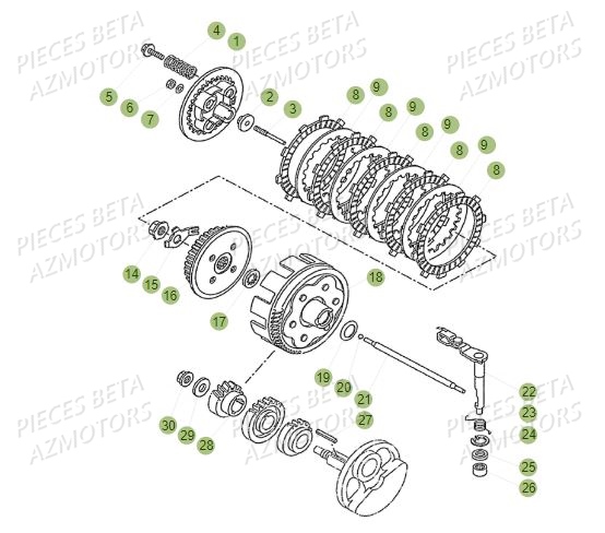 Transmission BETA Pièces BETA RR Motard 125 LC - 2019