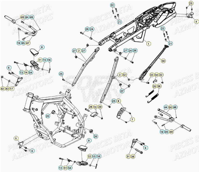 Accessoires Du Chassis BETA Pièces BETA RR Motard 125 LC - 2020