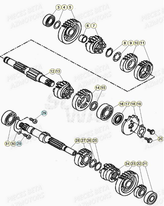 Boite A Vitesses BETA Pièces BETA RR Motard 125 LC - 2020