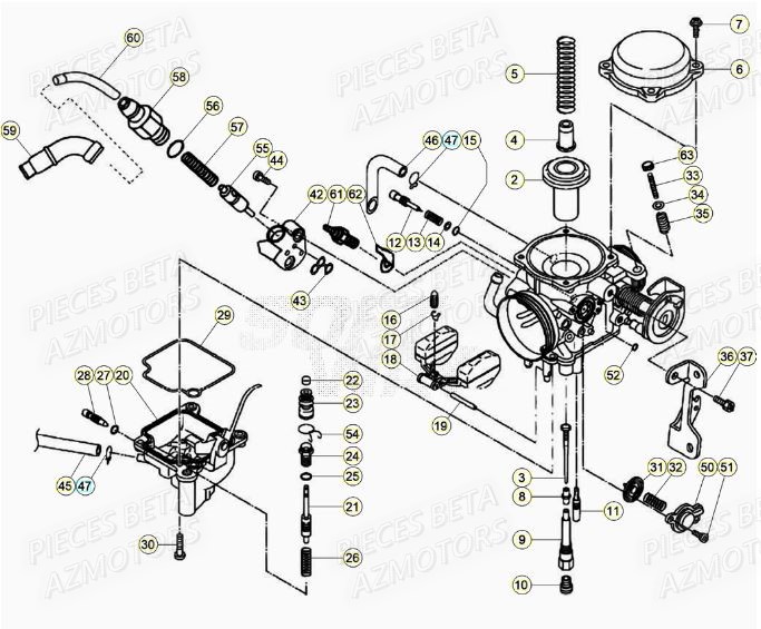 CARBURATEUR_DETAILS BETA Pièces BETA RR Motard 125 LC - 2020
 
