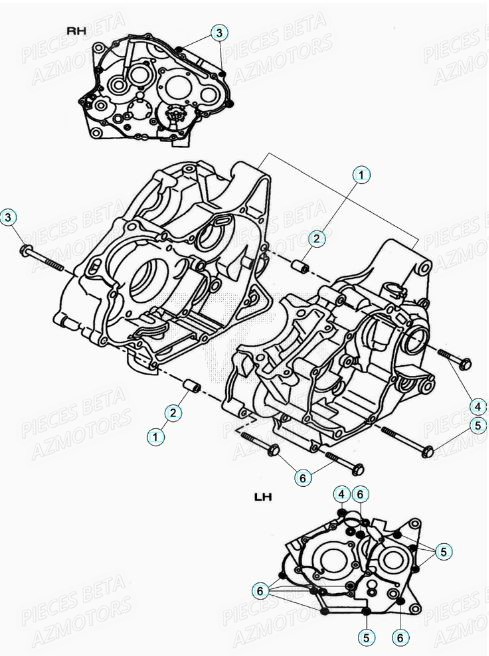 Carter Moteur BETA Pièces BETA RR Motard 125 LC - 2020