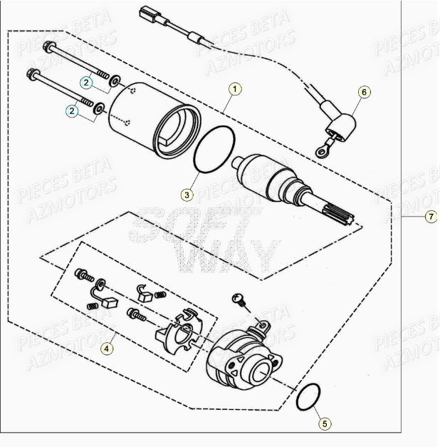 Demarreur BETA Pièces BETA RR Motard 125 LC - 2020