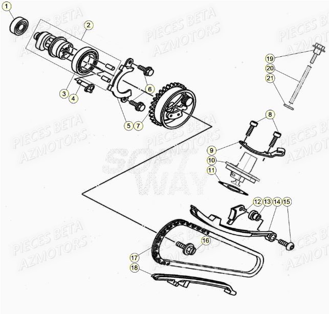 DISTRIBUTION BETA MOTARD 125 LC MY20