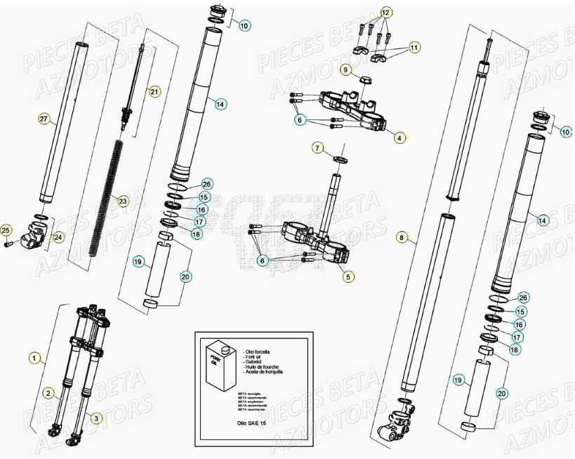 FOURCHE pour MOTARD 125 LC MY20