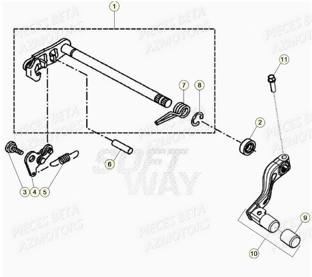 Selecteur De Vitesses BETA Pièces BETA RR Motard 125 LC - 2020