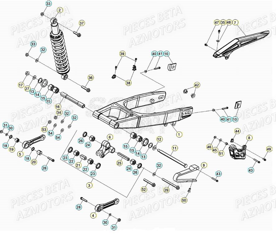 Suspension Arriere BETA Pièces BETA RR Motard 125 LC - 2020