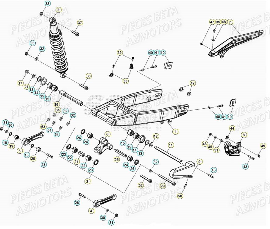 SUSPENSION ARRIERE pour MOTARD 125 LC MY20