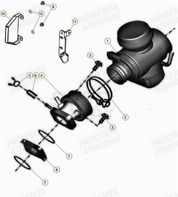 Carburateur BETA Pièces BETA RR Motard 125 RACING LC - 2020