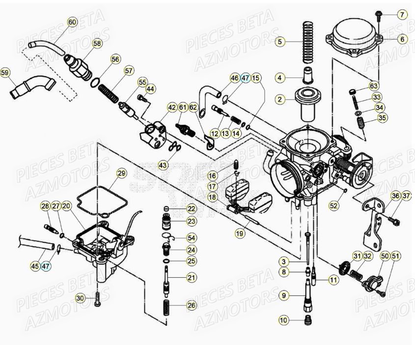 CARBURATEUR_DETAILS BETA Pièces BETA RR Motard 125 RACING LC - 2020
 
