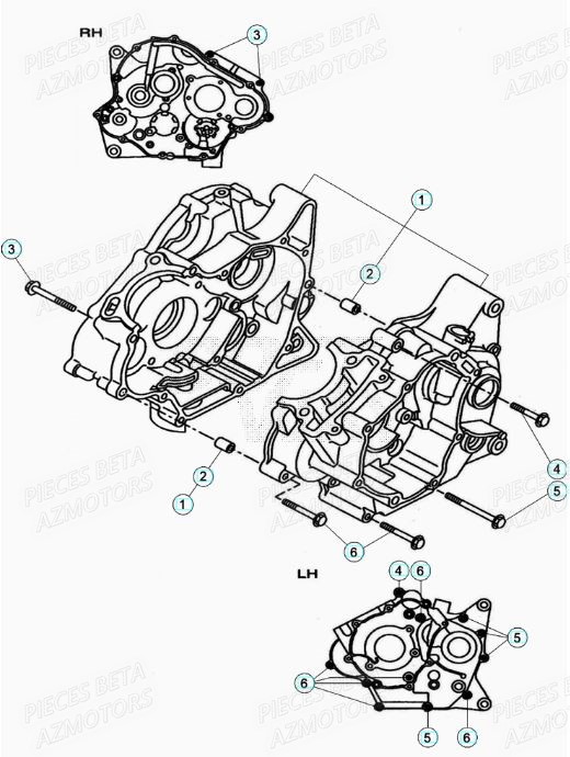 Carter Moteur BETA Pièces BETA RR Motard 125 RACING LC - 2020