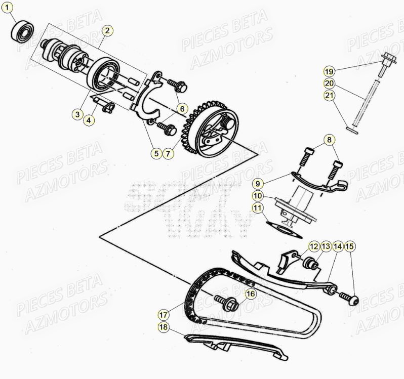 Distribution BETA Pièces BETA RR Motard 125 RACING LC - 2020