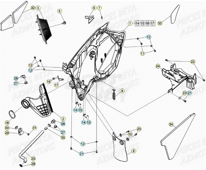 Filtre A Air BETA Pièces BETA RR Motard 125 RACING LC - 2020