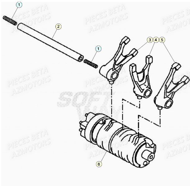 Fourchette BETA Pièces BETA RR Motard 125 RACING LC - 2020