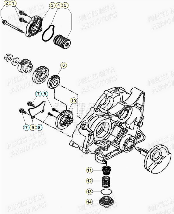 Pompe A Huile BETA Pièces BETA RR Motard 125 RACING LC - 2020