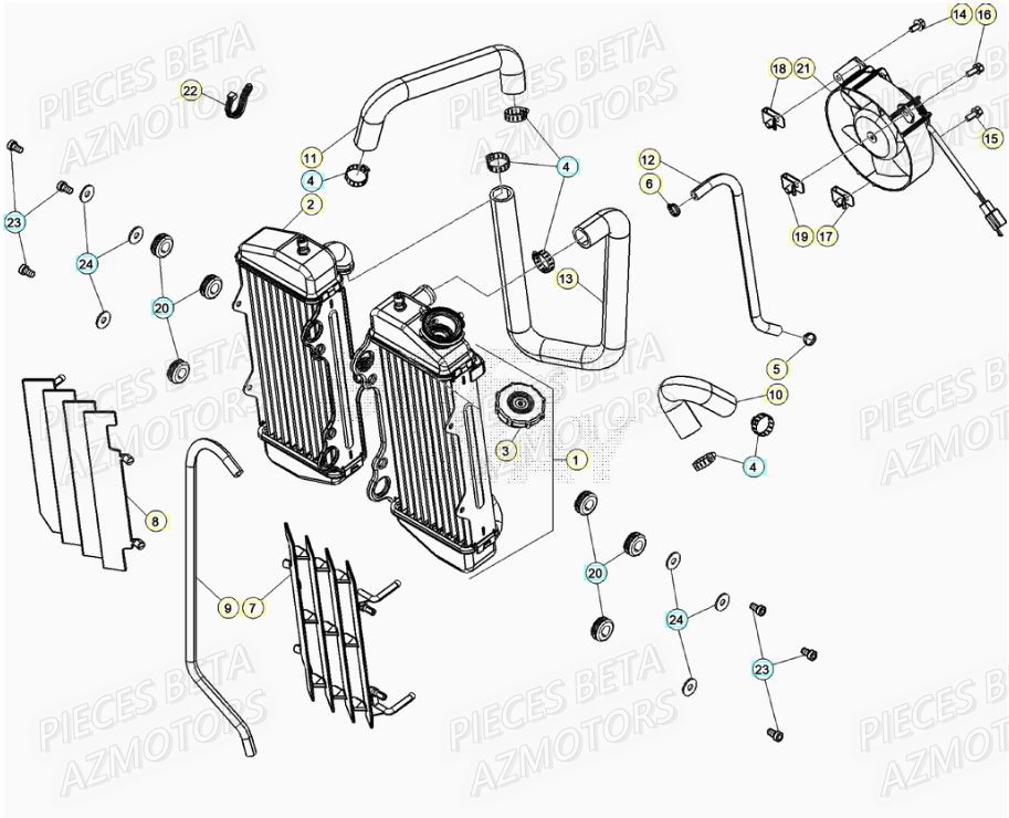 RADIATEUR pour MOTARD 125 R LC MY20