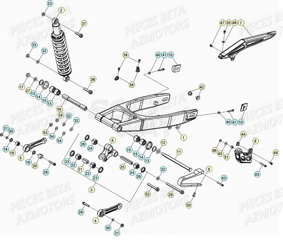 Suspension Arriere BETA Pièces BETA RR Motard 125 RACING LC - 2020