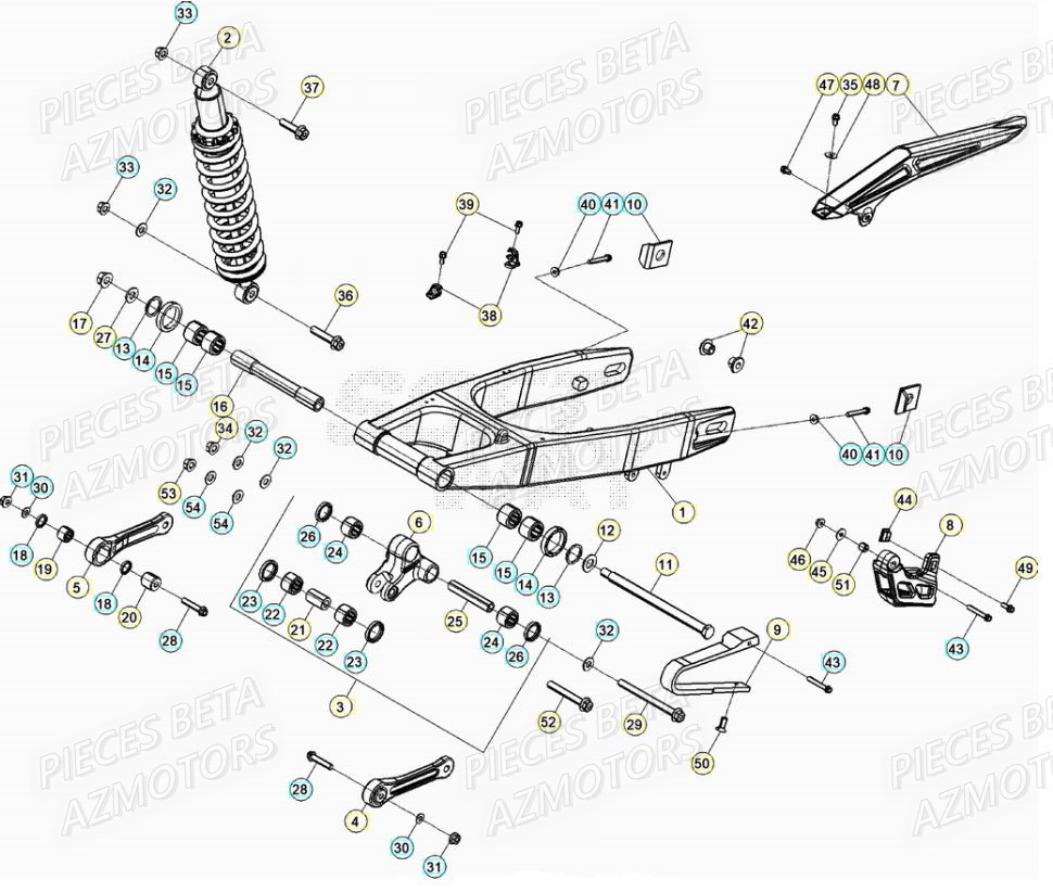 SUSPENSION_ARRIERE BETA Pièces BETA RR Motard 125 RACING LC - 2020
 
