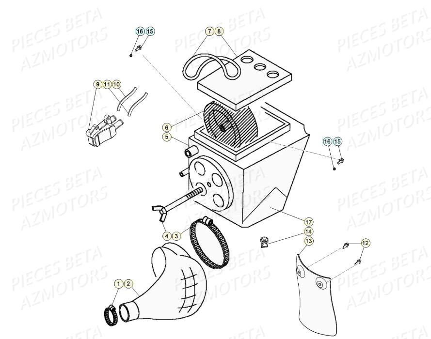 FILTRE A AIR BETA MOTARD RR 50 2T 20