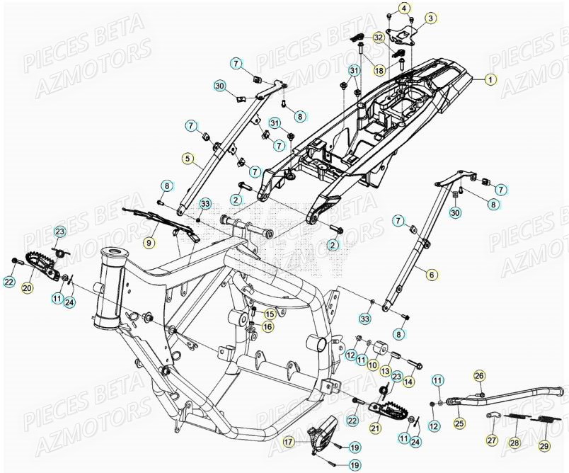 Accessoires Du Chassis BETA BETA Motard STANDARD RR 2T 50 2021-2022