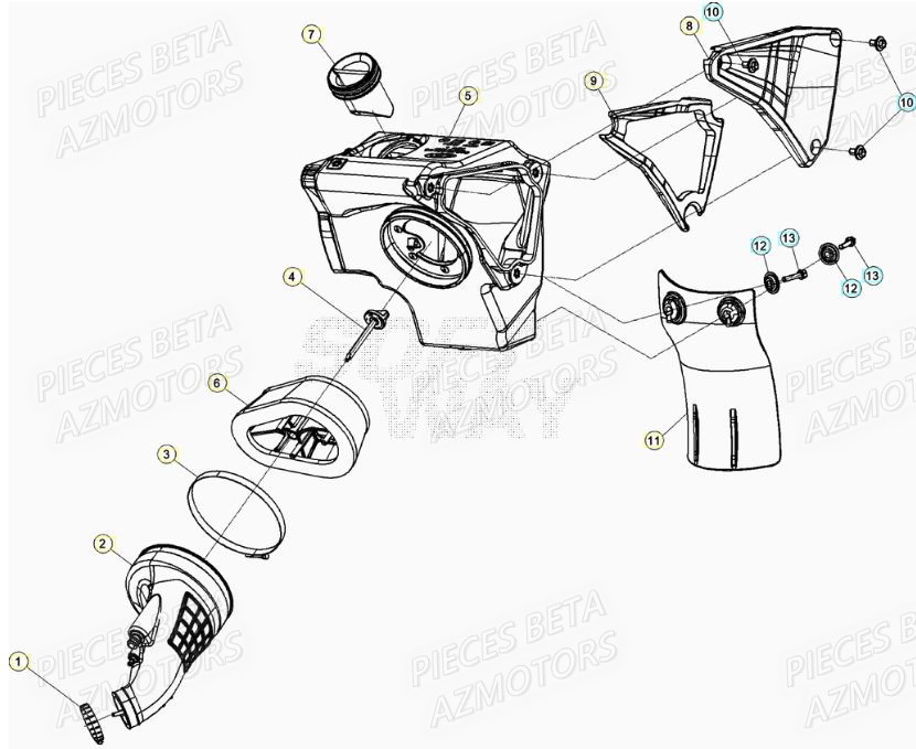 FILTRE A AIR BETA MOTARD RR 50 2T 21