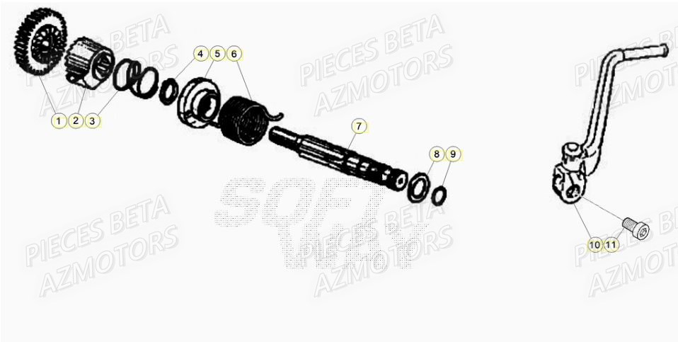 Kick Starter BETA BETA Motard STANDARD RR 2T 50 2021-2022