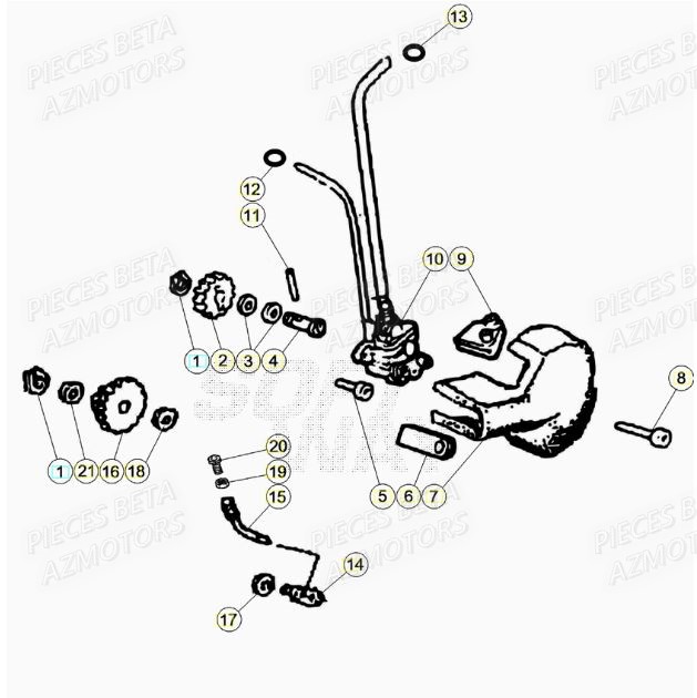 POMPE A HUILE BETA MOTARD RR 50 2T 21