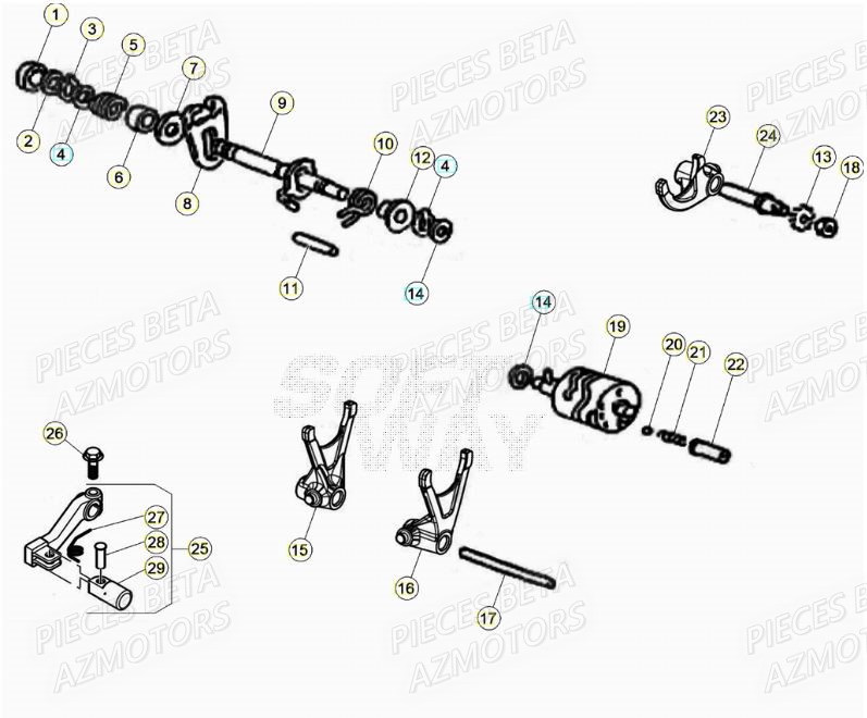 Selecteur De Vitesses BETA BETA Motard STANDARD RR 2T 50 2021-2022