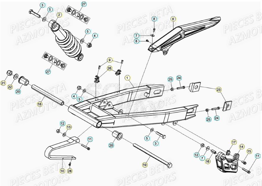 Suspension Arriere BETA BETA Motard STANDARD RR 2T 50 2021-2022