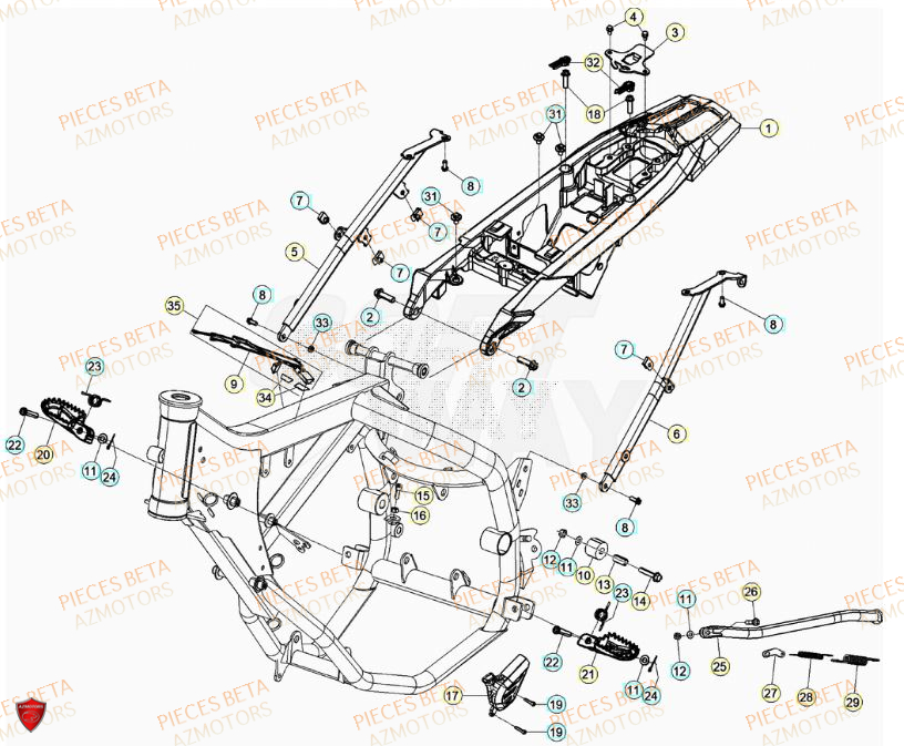 ACCESSOIRES_DU_CHASSIS BETA BETA Motard STANDARD RR 2T 50 2023