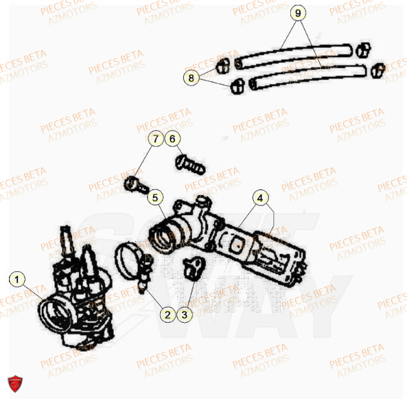 CARBURATEUR BETA MOTARD RR 50 2T 23