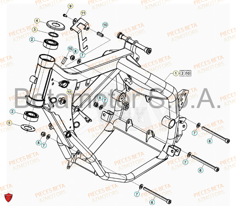 CHASSIS pour MOTARD RR 50 2T 23