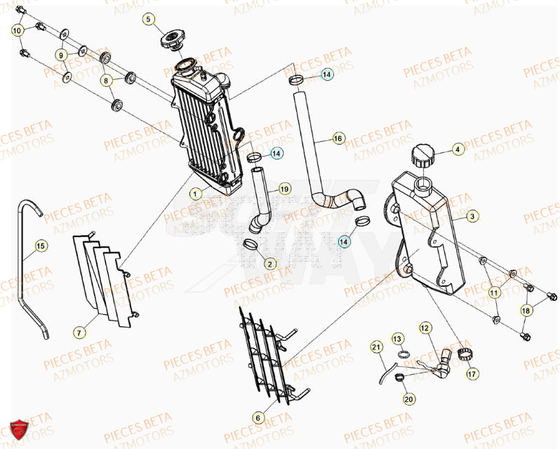 Radiateur BETA BETA Motard STANDARD RR 2T 50 2023