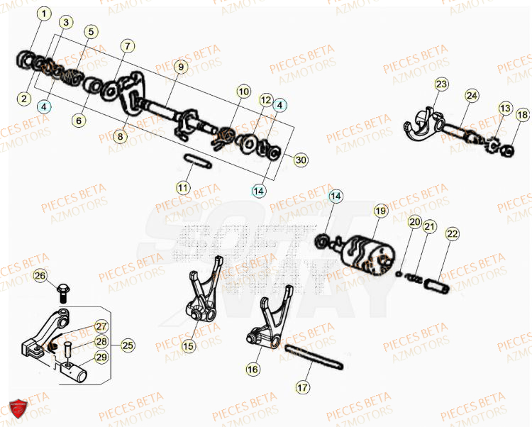 Selecteur De Vitesses BETA BETA Motard STANDARD RR 2T 50 2023