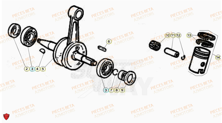 Vilebrequin BETA BETA Motard STANDARD RR 2T 50 2023