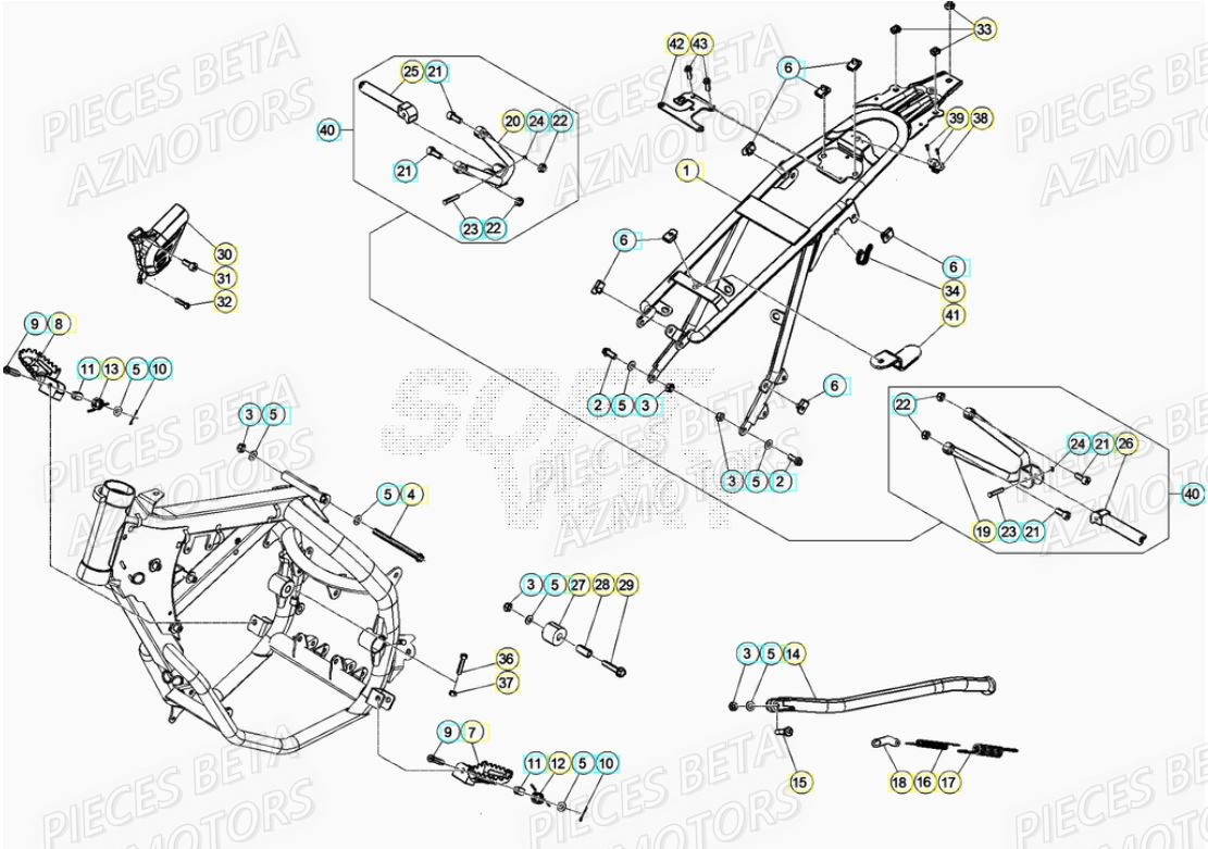 Accessoires Chassis BETA BETA Motard SPORT 2T 50 (2020)