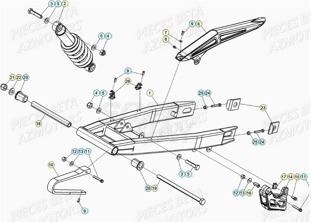 BRAS OSCILLANT pour MOTARD SPORT 50 2T 20