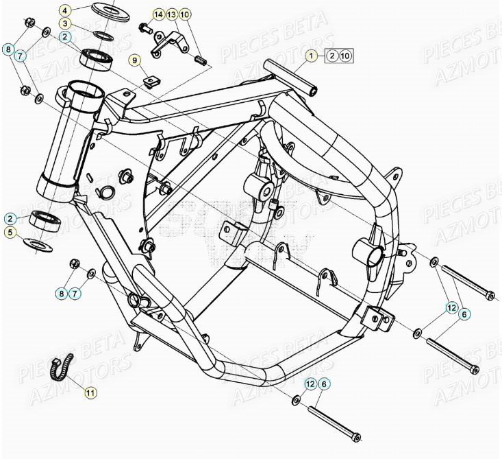 CHASSIS pour MOTARD SPORT 50 2T 20